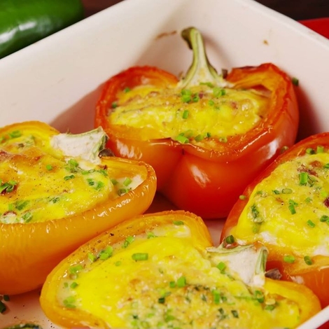 Omelet-Stuffed Peppers