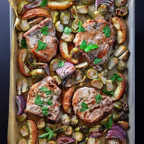 Sheet Pan Pork Chop Supper