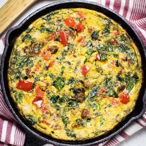 Frittata - Sausage, Egg and Spinach