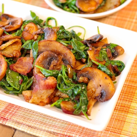 Stir Fry - Sautéed Spinach with Mushrooms