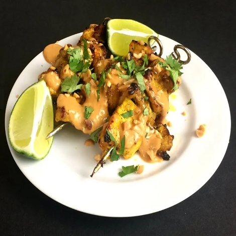 Chicken Satay With A Peanut Sauce
