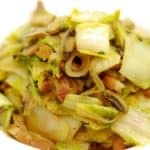 Stir Fry - Napa Cabbage with Mushrooms and Bacon