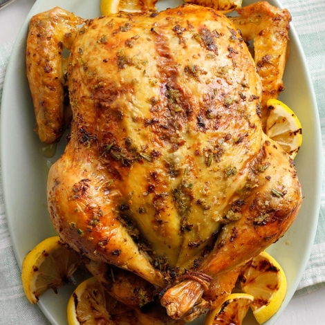Slow Cooker Whole Chicken With Garlic Herb Butter